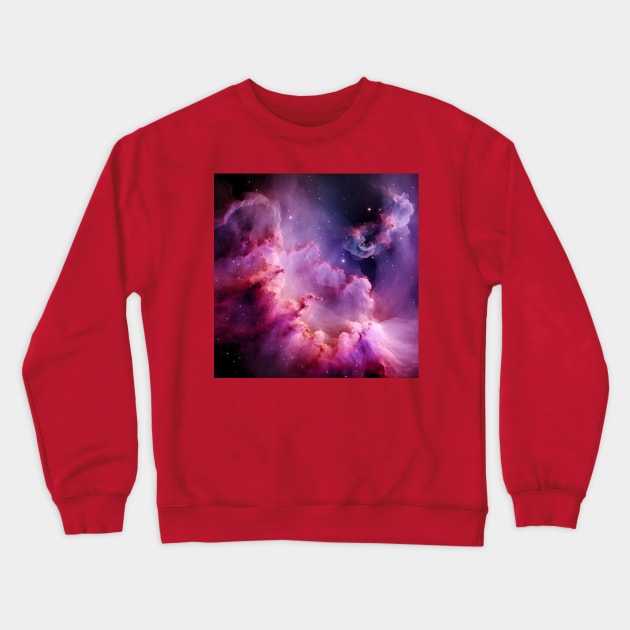 Pink Dream Nebula Crewneck Sweatshirt by Spring River Apparel 